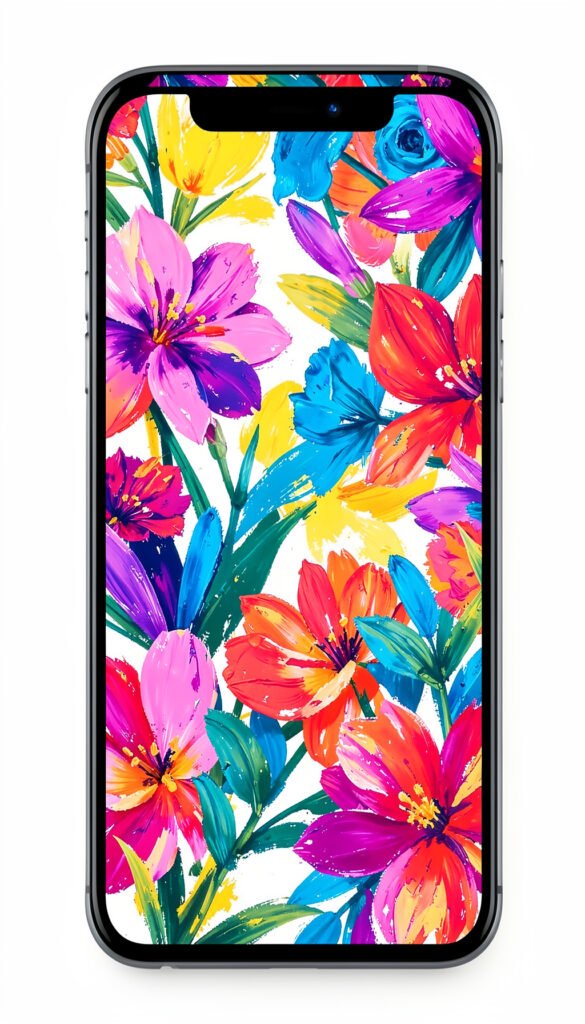 Flores abstractas coloridas - flores para redes sociales