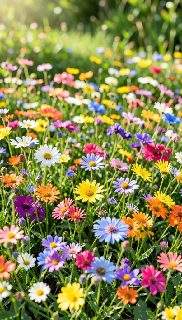 Flores silvestres arcoíris - Flores coloridas HD gratis