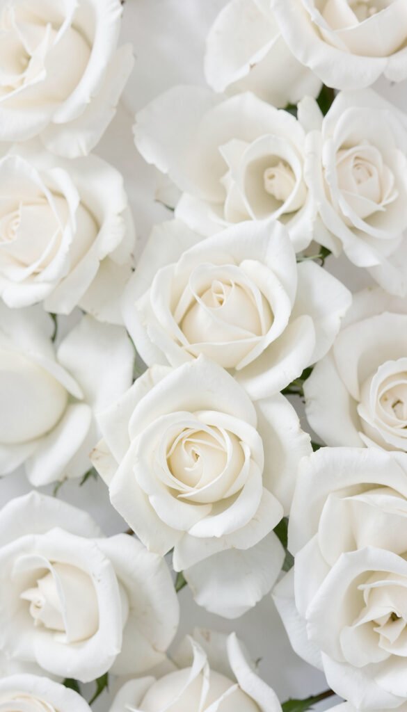 Rosas Blancas Minimalistas - flores elegantes para mujeres