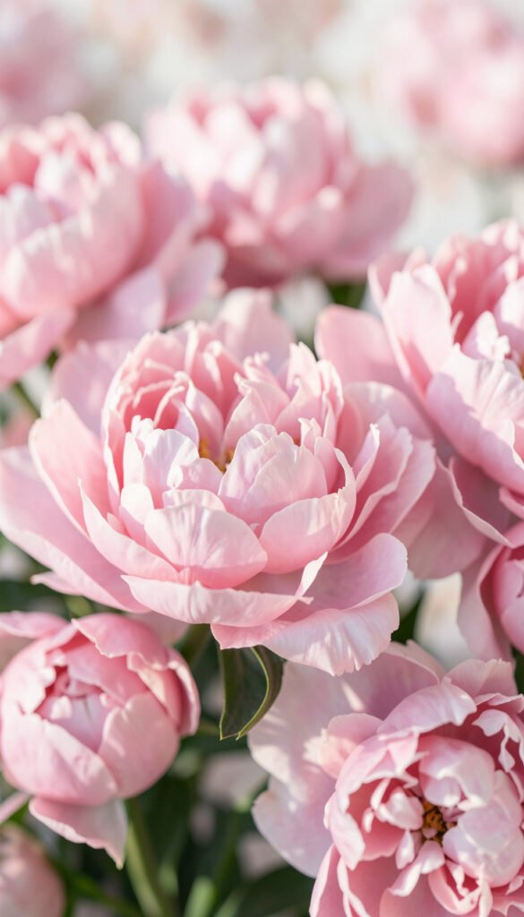 Peonías Rosadas en Primer Plano - flores elegantes para mujeres
