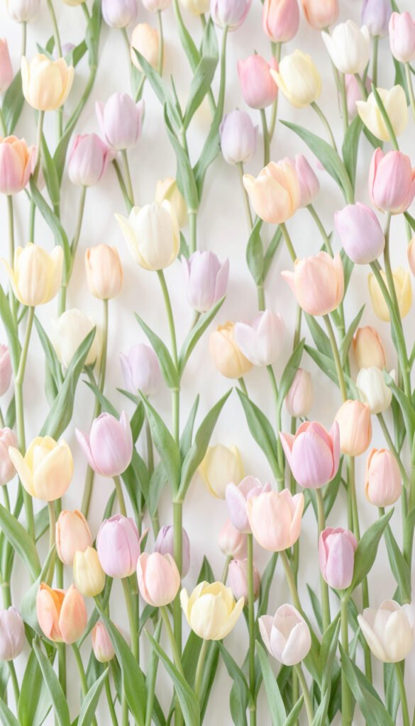 Tulipanes de Colores Pastel - flores elegantes para mujeres
