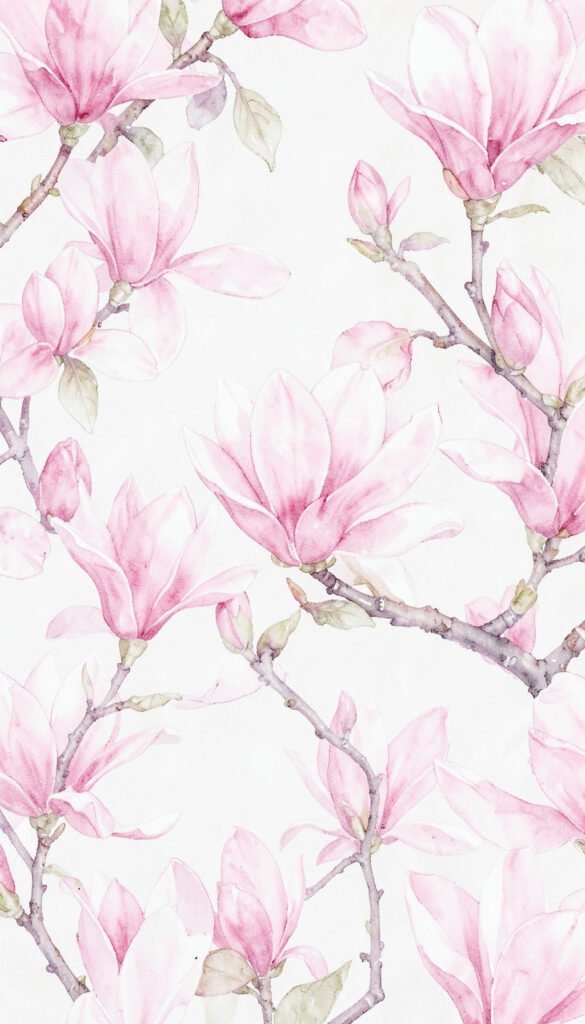 Magnolias en Acuarela - flores elegantes para mujeres