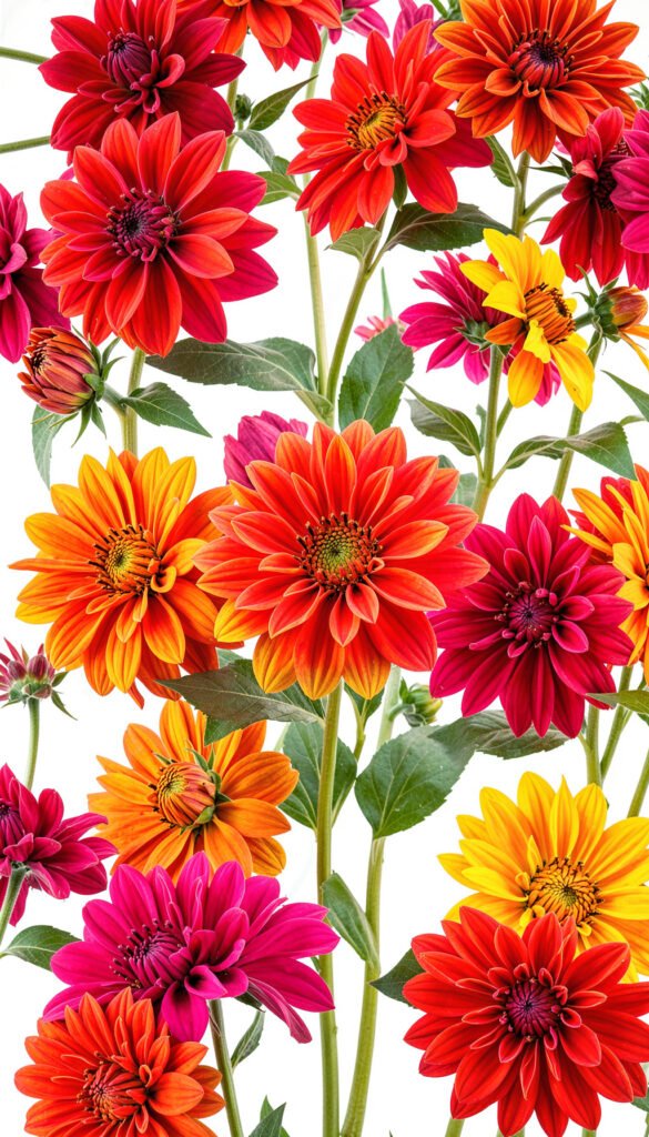 Dalias Vibrantes y Modernas - flores elegantes para mujeres