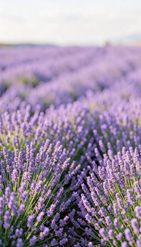 Campo de Lavandas en Flor - flores elegantes para mujeres