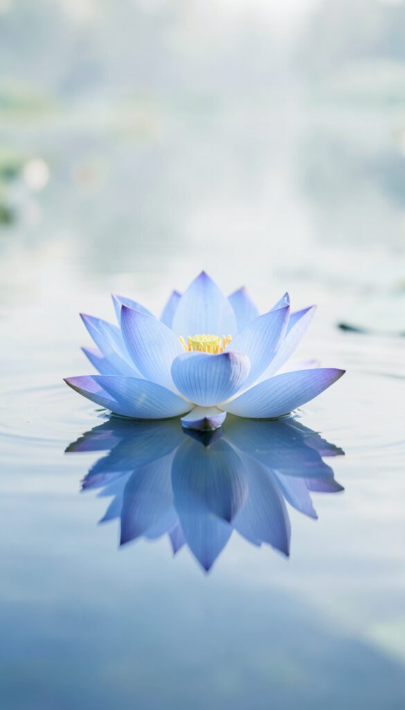 Loto Azul en Serenidad - flores exóticas hermosas