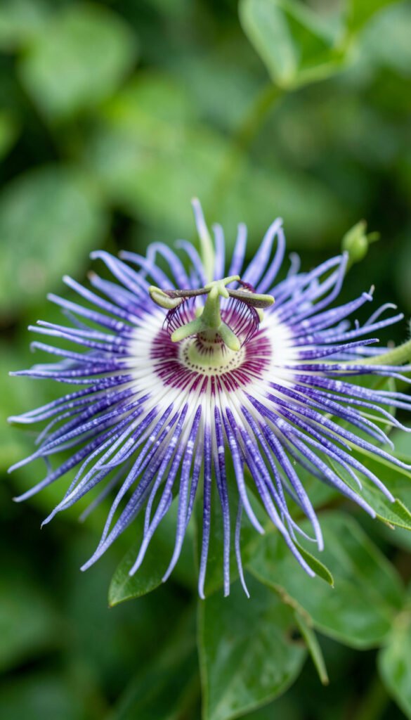 Passiflora Morada Detallada - flores exóticas hermosas