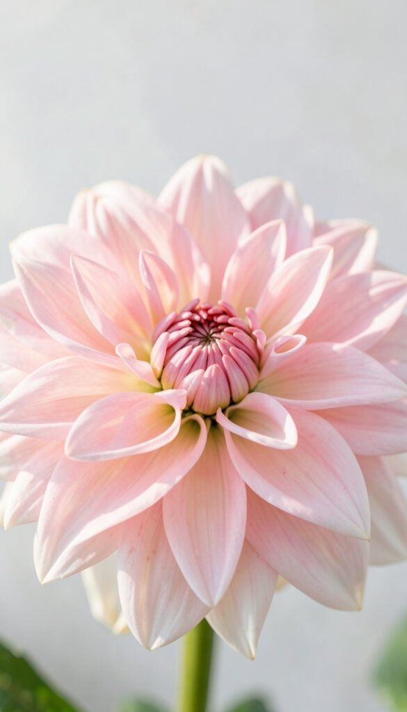 Dalia Rosa Pastel en Primer Plano - flores exóticas hermosas