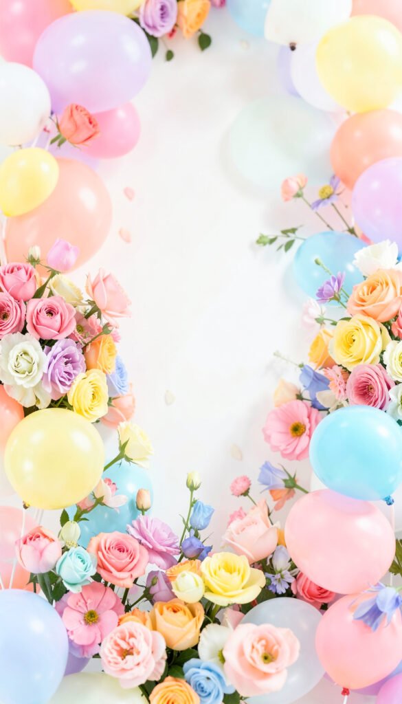 Flores y Globos - flores hermosas cumpleaños