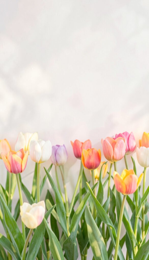 Tulipanes en Primavera - imágenes de flores para redes sociales