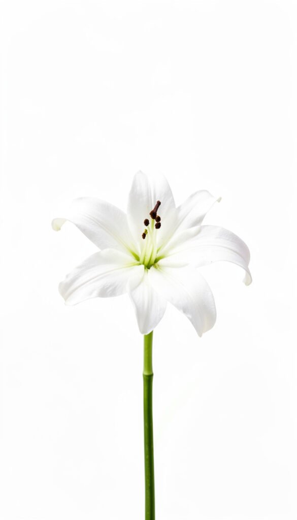 Lirios Blancos Minimalistas - imágenes de flores para redes sociales