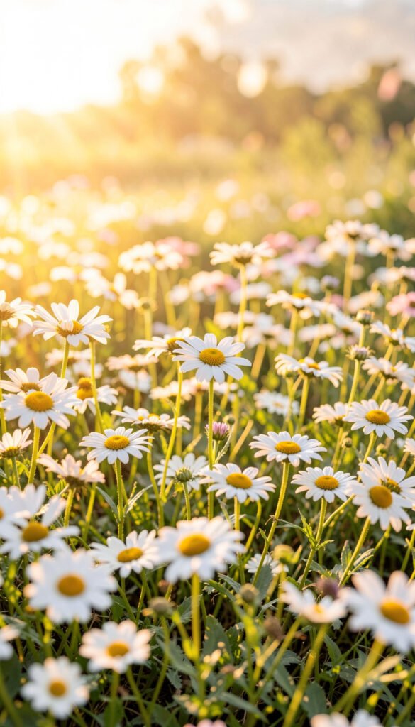 Margaritas al Atardecer - imágenes de flores para redes sociales