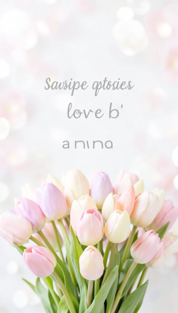 Tulipanes Pastel y Mensaje Sutil - Flores con Mensajes de Amor