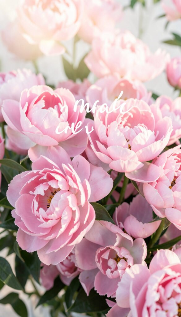 Peonías Rosadas y Mensaje Dulce - Flores con Mensajes de Amor