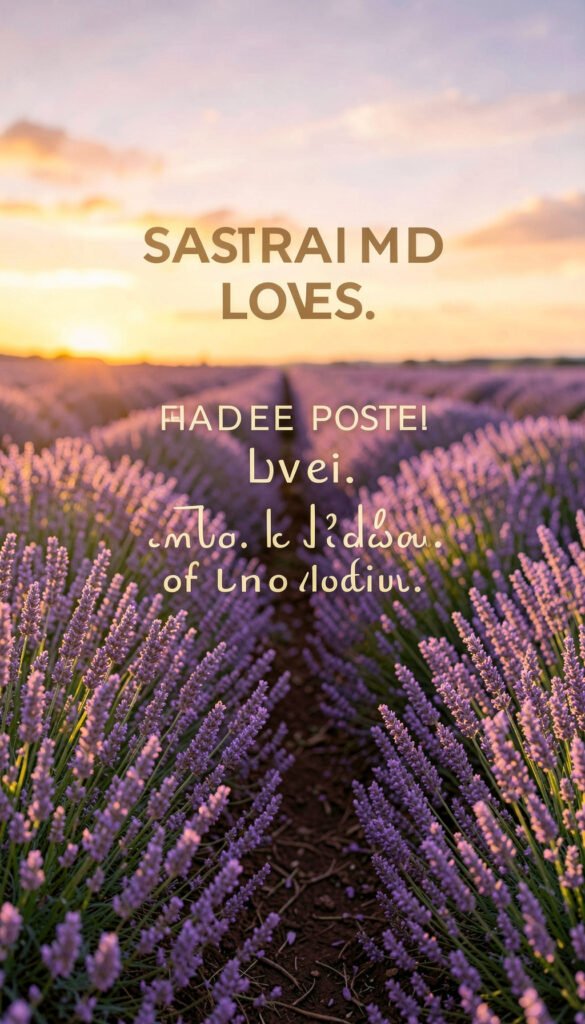 Campos de Lavanda con Mensaje Positivo - Flores con Mensajes de Amor
