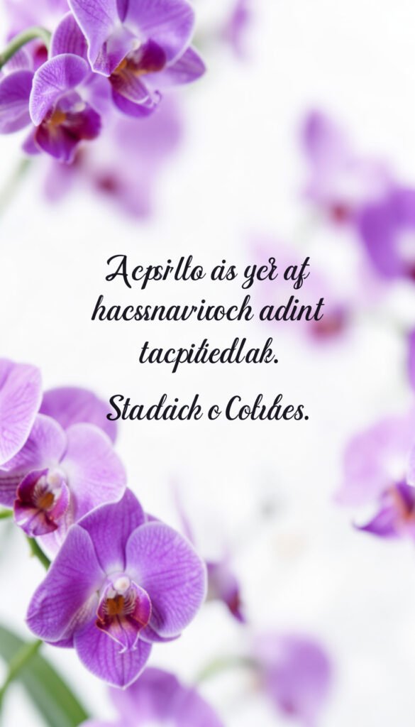 Orquídeas Moradas y Frase de Amistad - Flores con Mensajes de Amor