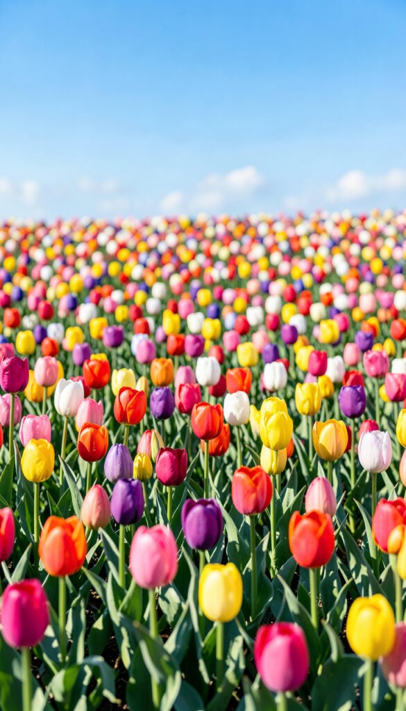 Campo de tulipanes - Imágenes de flores coloridas
