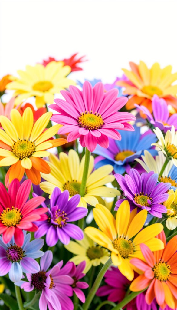 Margaritas multicolores - Imágenes de flores coloridas