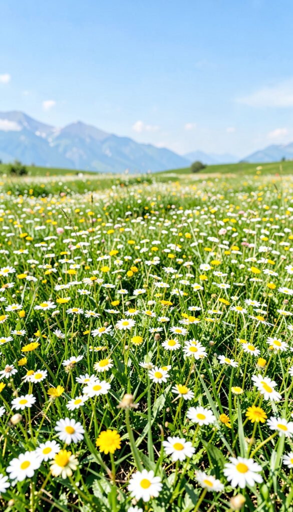 Pradera de Margaritas Silvestres - Imágenes de Flores Primaverales con