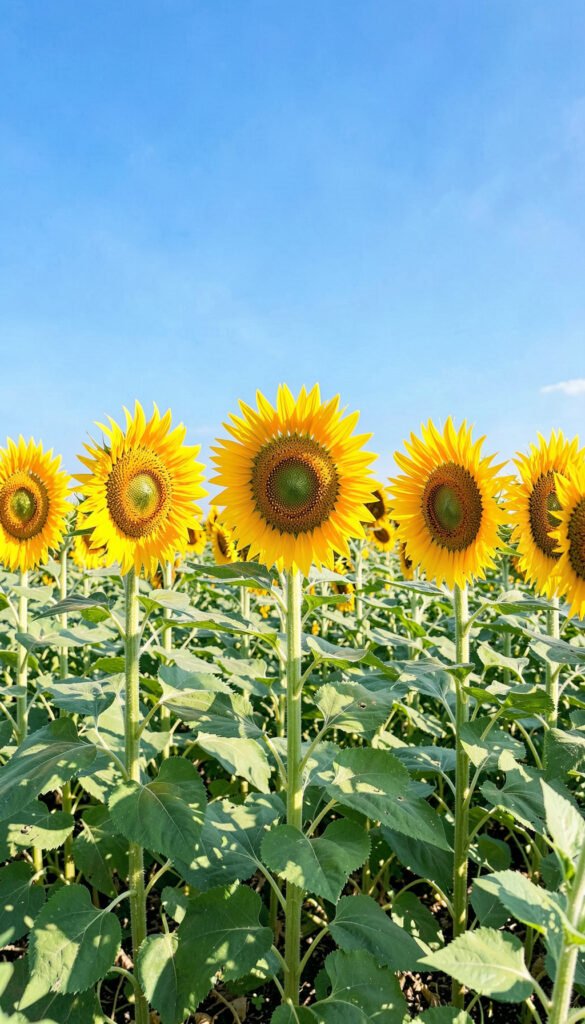 Campo de Girasoles Radiante - Imágenes de Flores Primaverales con