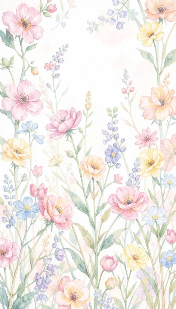 Flores Silvestres en Acuarela - Imágenes de Flores Hermosas para