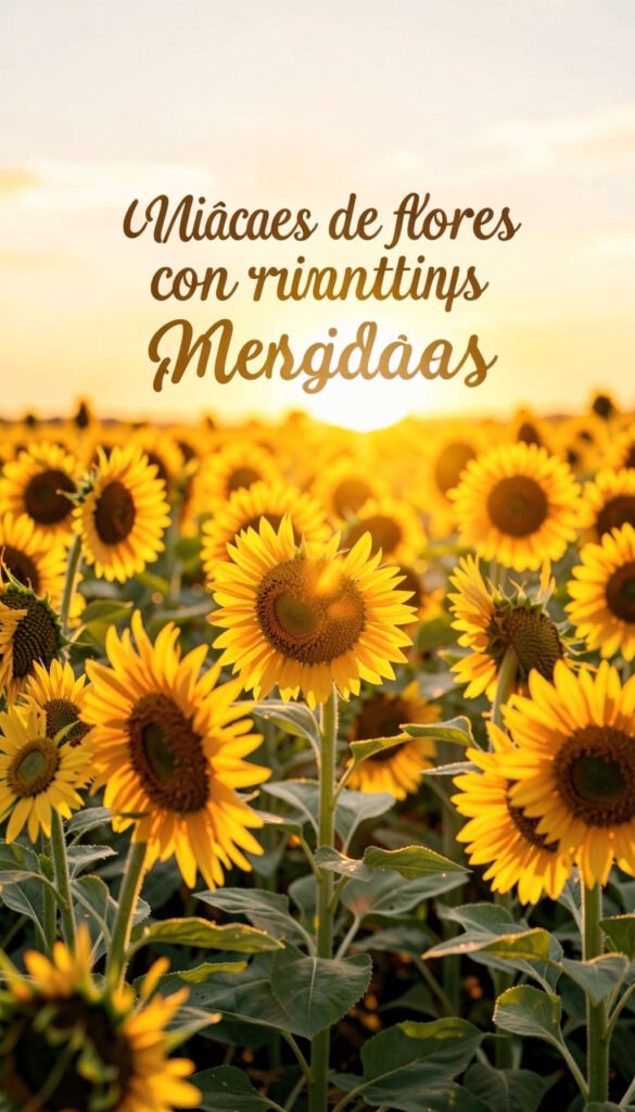 Girasoles y Amistad - Imágenes de Flores con Mensajes