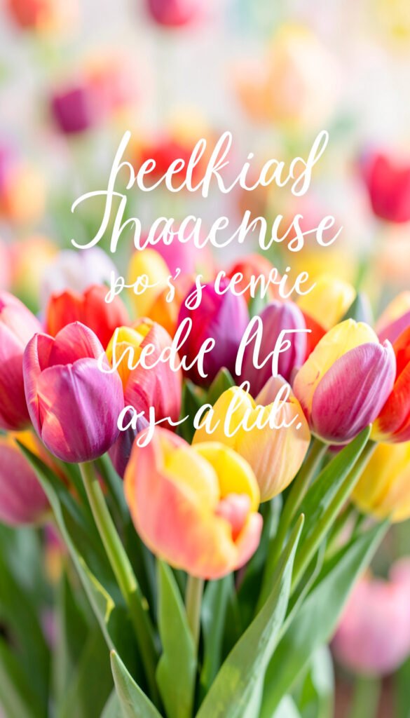 Tulipanes y Cariño - Imágenes de Flores con Mensajes