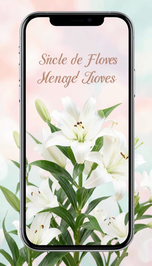 Lirios Blancos y Pureza - Imágenes de Flores con Mensajes