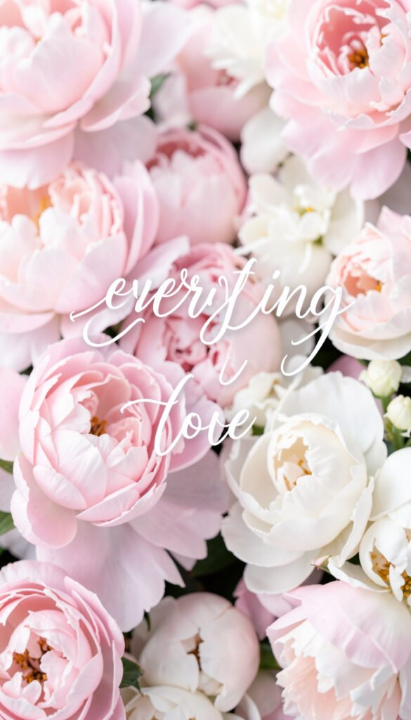 Peonías y Amor Eterno - Imágenes de Flores con Mensajes