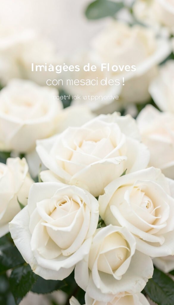 Rosas Blancas y Paz - Imágenes de Flores con Mensajes