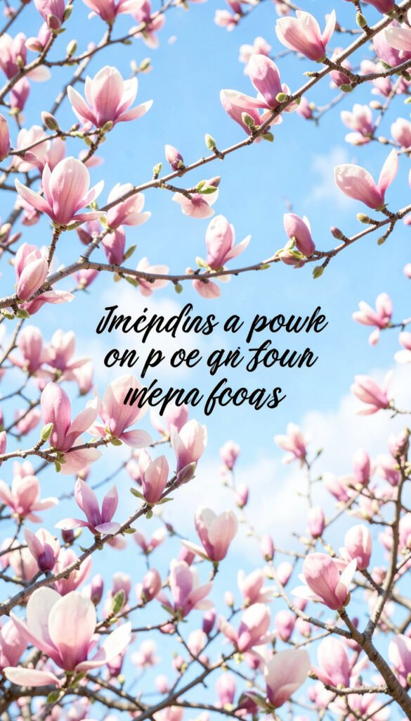 Magnolias y Esperanza - Imágenes de Flores con Mensajes