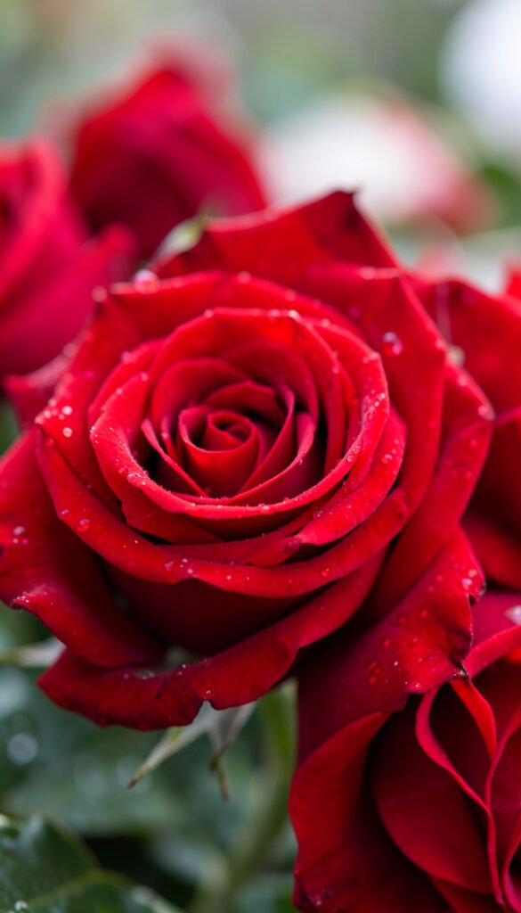 Rosas Rojas Elegantes - Flores naturales 4K