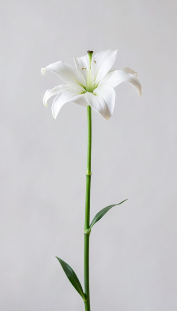 Lirios Blancos Minimalistas - Flores naturales 4K