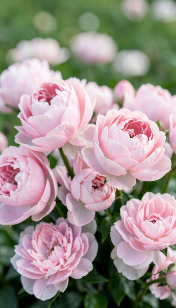 Jardín de Peonías Rosadas - imágenes de flores gratis