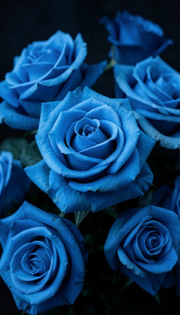 Rosas Azules Fantasía - imágenes de flores gratis