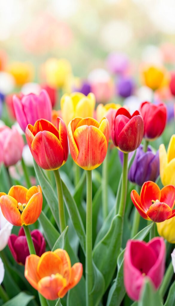 Tulipanes de Colores - flores bonitas para alegrar
