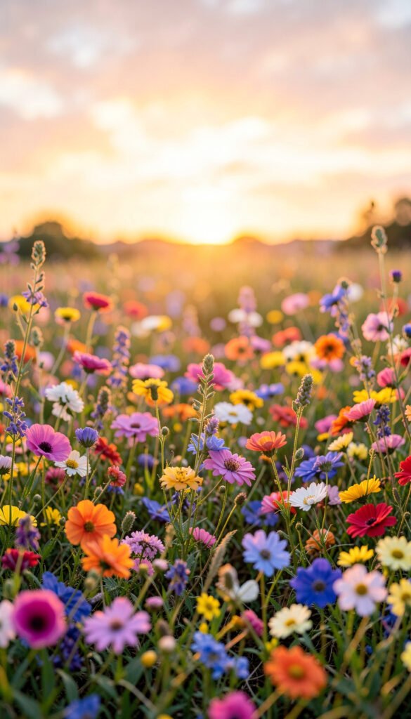 Flores Silvestres al Amanecer - flores bonitas para alegrar