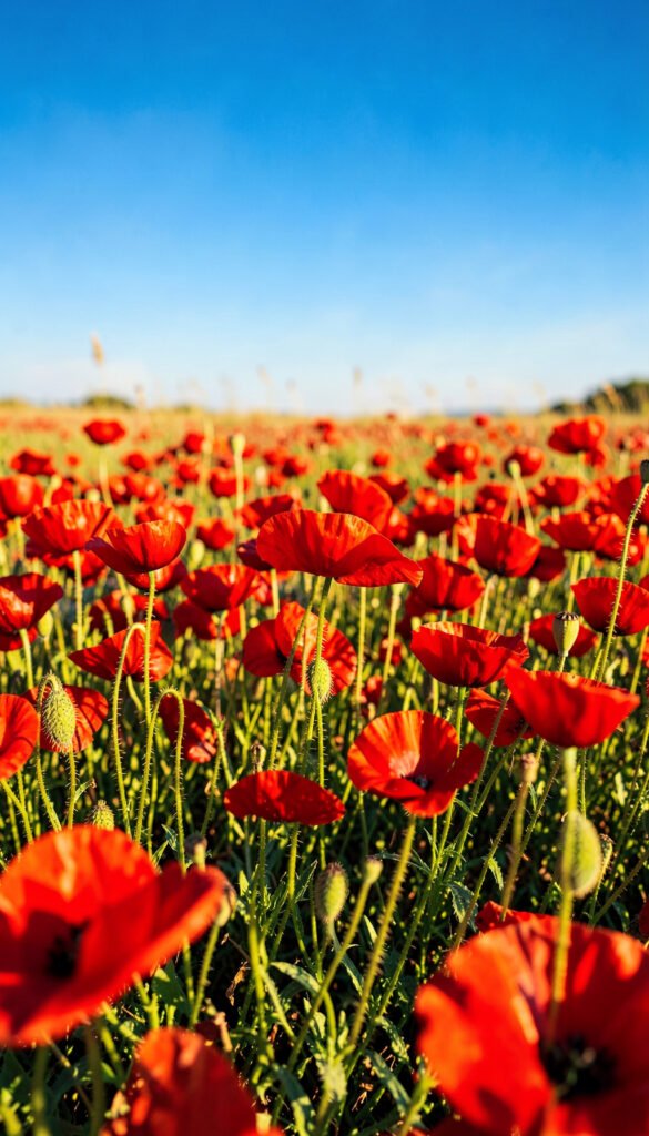 Amapolas al Sol - flores hermosas y coloridas