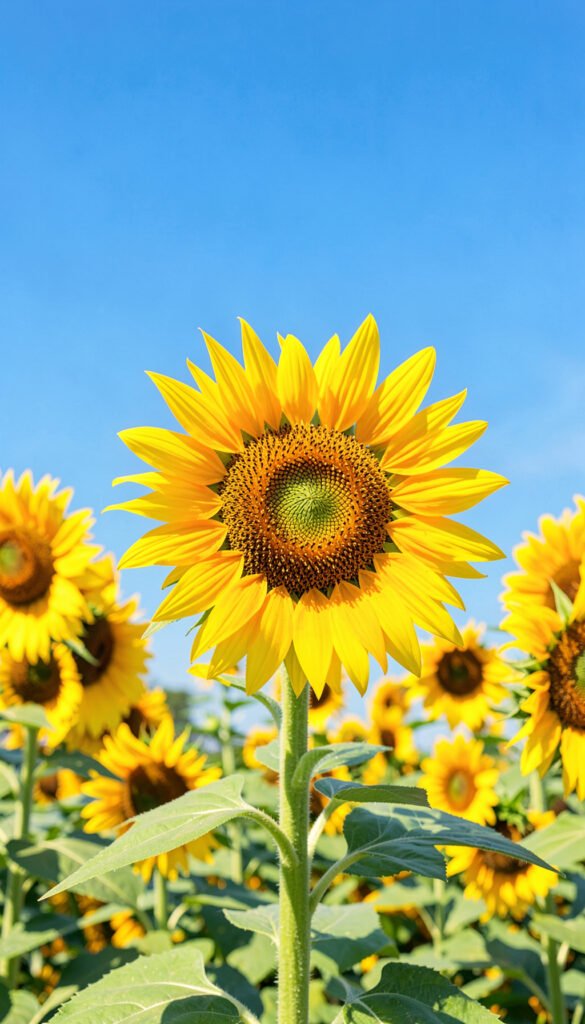 Girasoles bajo el sol - Imágenes de Flores para Estados