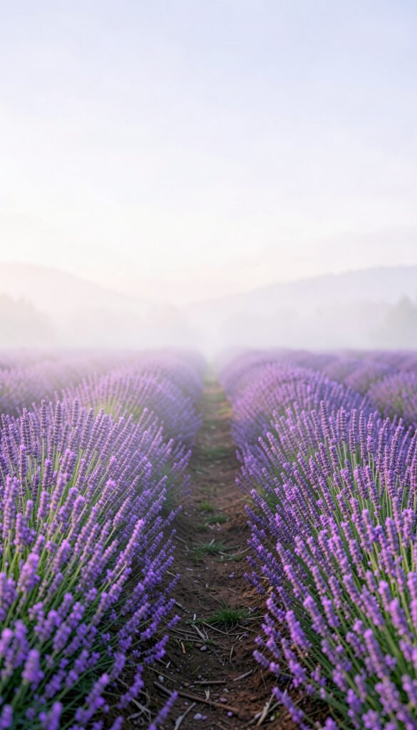 Lavanda en campos infinitos - Imágenes de Flores para Estados