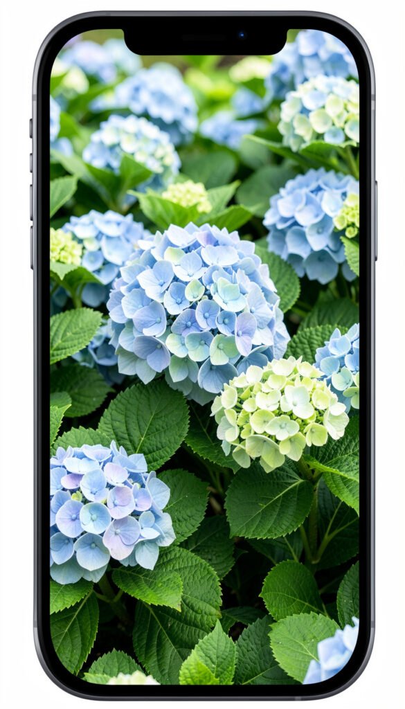 Hortensias azules y verdes - Imágenes de Flores para Estados