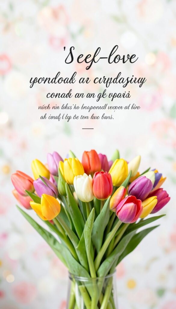 Tulipanes y Autoestima - Flores para Mujeres con Frases