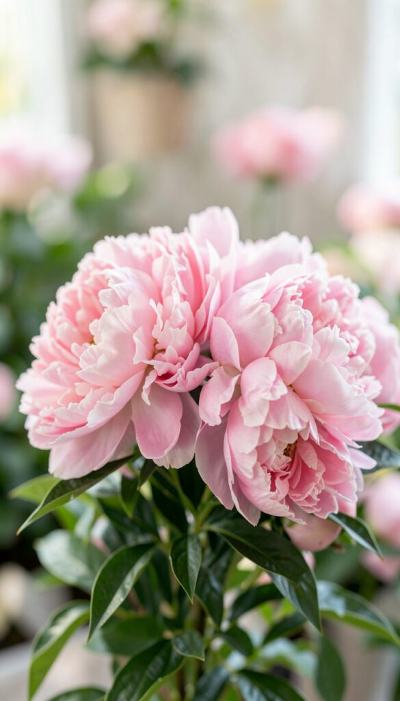 Ramo de peonías rosadas - Imágenes de flores naturales 4K