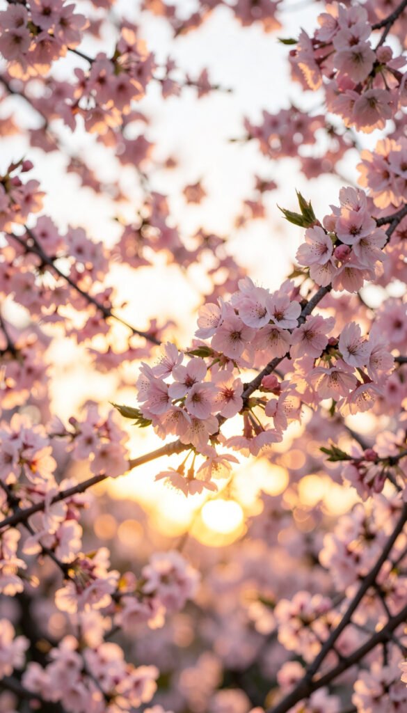 Flor de Cerezo al Atardecer - Flores HD para Fondo de