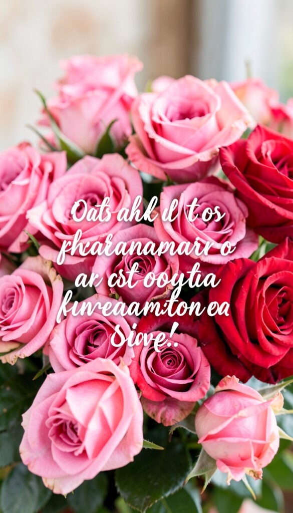 Rosas Elegantes y Frase Positiva - Imágenes de Flores para Mujeres