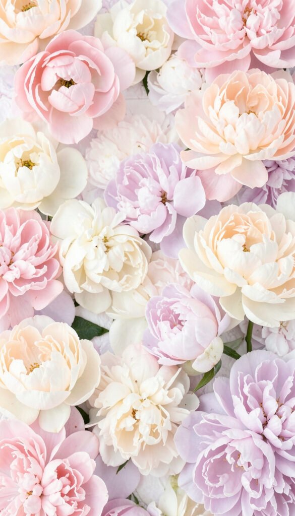 Peonías Pastel Suaves - Flores HD para Fondo de