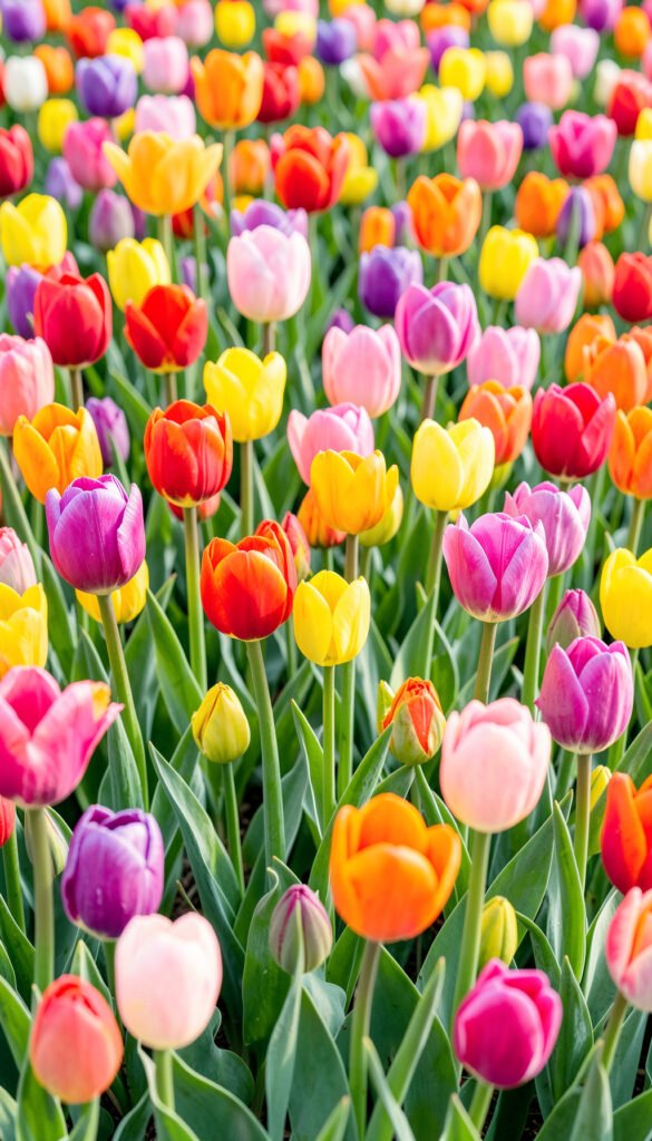 Tulipanes Coloridos en Primavera - Flores HD para Fondo de
