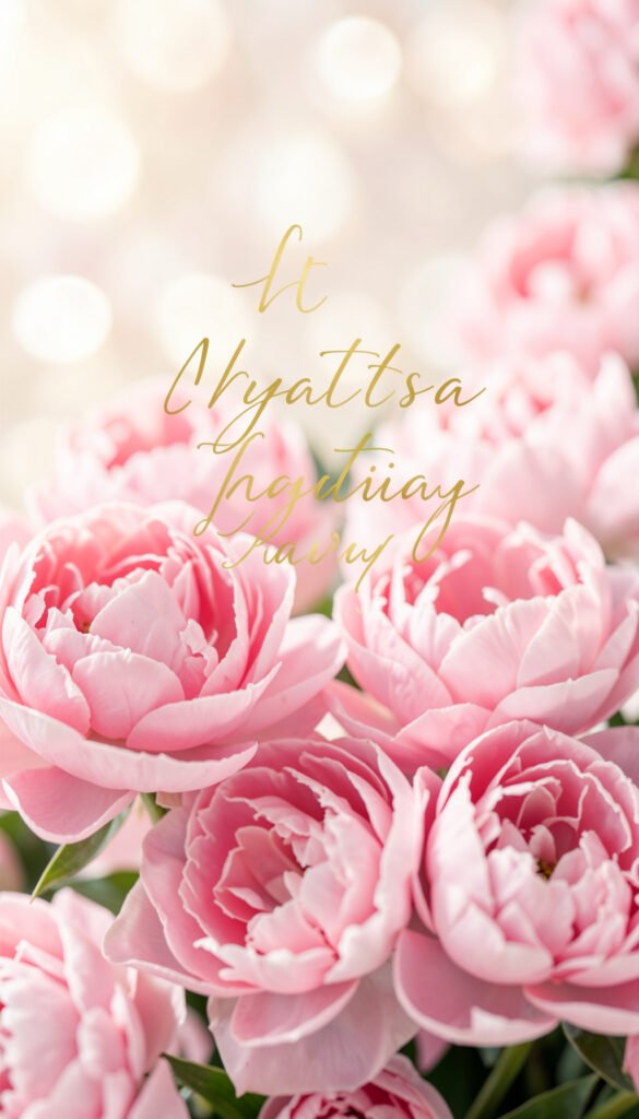 Peonías Rosadas con Frase de Autoestima - Imágenes de Flores para Mujeres