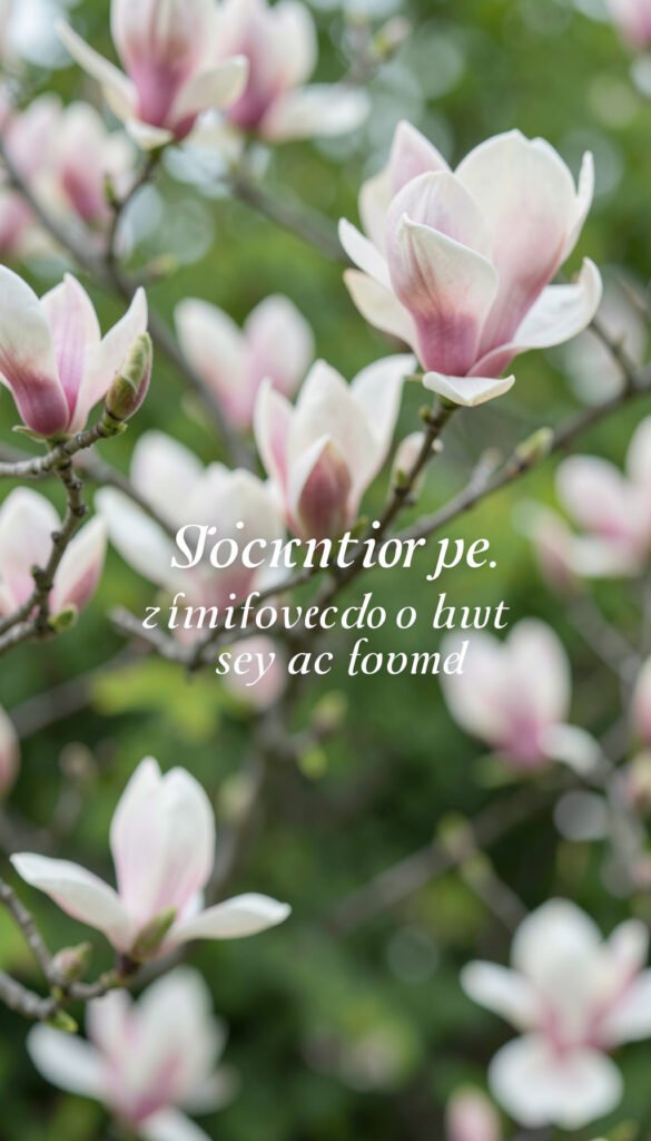 Magnolias y Frase Inspiradora - Imágenes de Flores para Mujeres