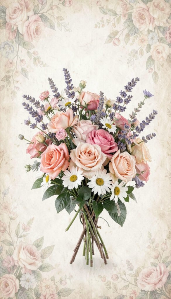 Ramo de Flores Vintage - Imágenes de Flores para Enviar