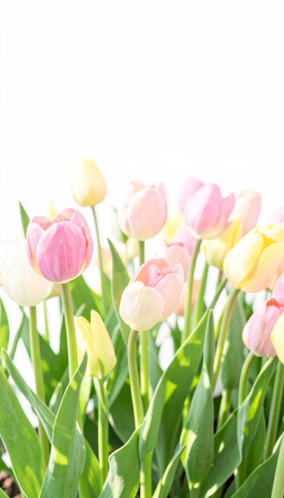 Tulipanes Pastel - imágenes de flores románticas